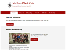 Tablet Screenshot of macdowellmusicclub.com